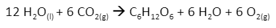 Reação Química da Fotossíntese